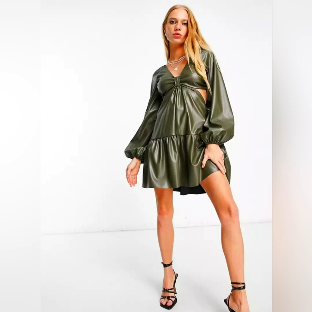 ASOS long sleeve backless mini dress